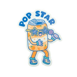 Pop Star Vinyl Sticker